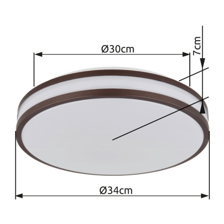 Stropné svietidlo, kov biely, plast vo farbe kávy, plast biely, stmievateľné, fixácia farieb, zmena 17