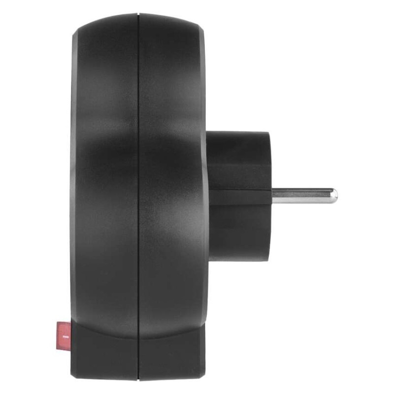 Rozbočovacia zásuvka 2×, vyp., 1×USB-A+1×USB-C, čierna 2