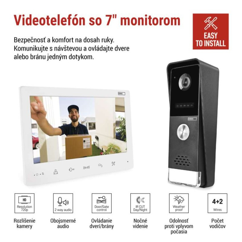 Sada domáceho video vrátnika EM-LS07HD 1