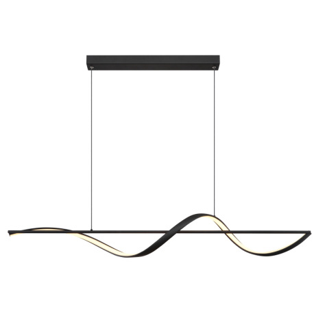 Závesné svietidlo, kov čierny, hliník čierny matný, silikón biely, kábel PVC čierny, možnosť nastave 12