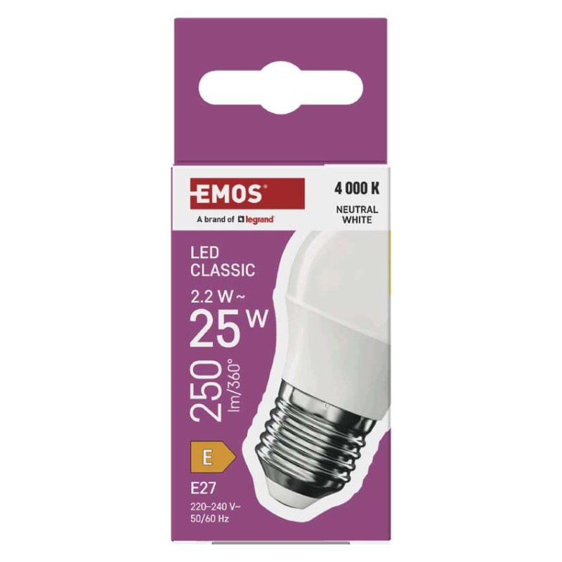 LED žiarovka CLS Mini Globe / E27 / 2,2 W (25 W) / 250 lm / neutrálna biela 7