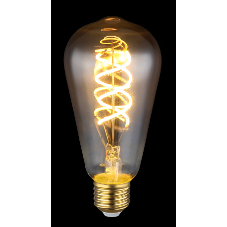 LED žiarovka, sklo dymové, stmievateľná, ø: 64mm, V: 141mm, 1x E27 LED 6.5W 230V, 220lm zdroj, 220lm 2