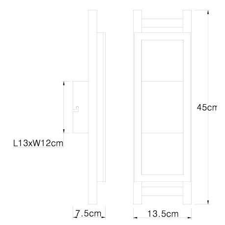 Nástenné svietidlo, kov čierny, MDF tmavohnedý, plast biely, ŠxV:135x450mm, H: 75mm, vrátane LED 10W 7
