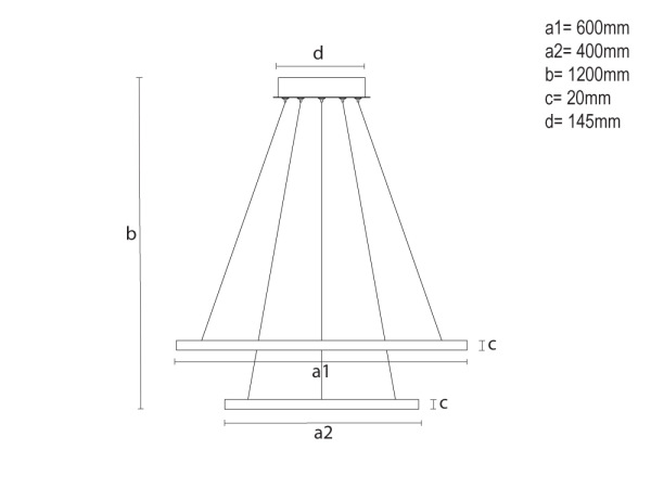 LED závesné svietidlo s diaľkovým ovládačom 55W - TB2301/B 9
