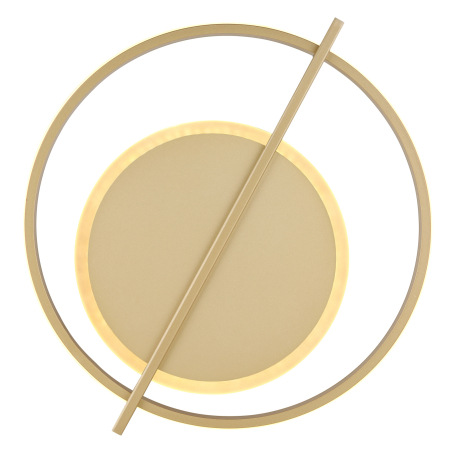 Stropné svietidlo kov zlatej farby, hliník zlatej farby, plast biely, DxŠxV: 400x360x50mm, LED 36W 2 4