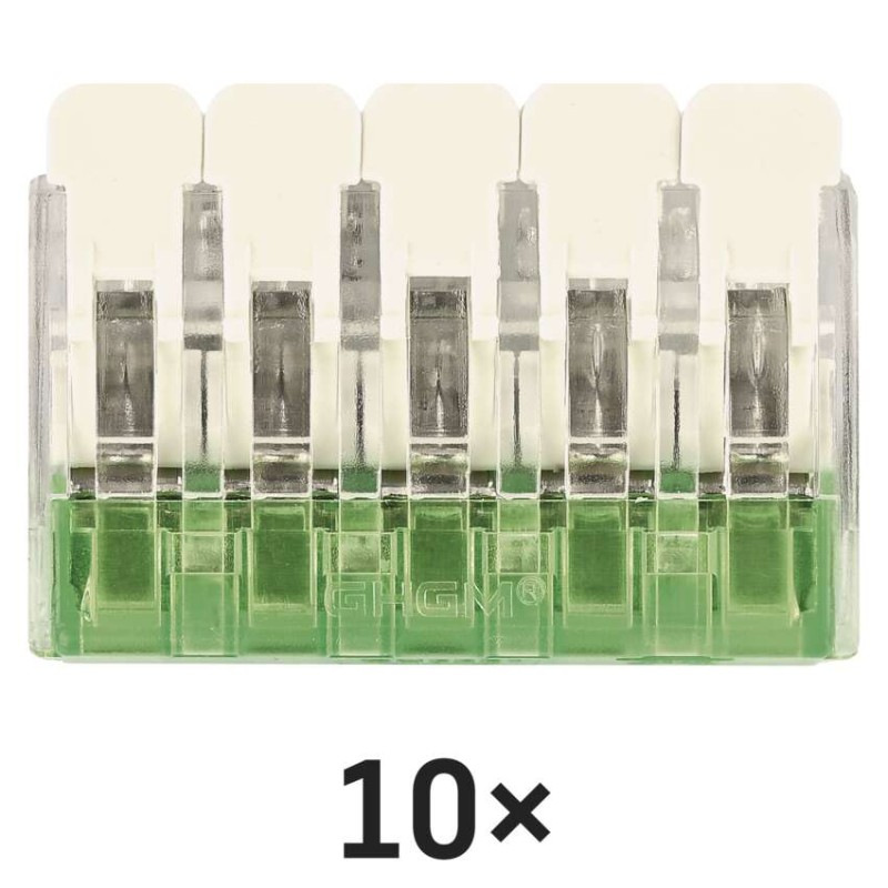 Páčková spojovacia svorka 5× 0,2–4 mm2, 10 ks 2