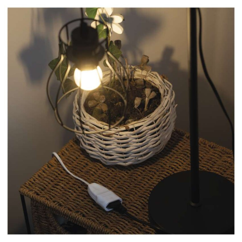 Dvojžilový pohyblivý prívod 1,5 m / 1 zásuvka / biely / PVC / 0,75 mm2 4