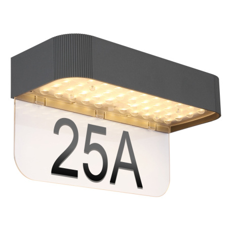 Solárne svietidlo, plast sivý matný/priehľadný, akryl priehľadný, krokový prepínač, batéria súčasťou