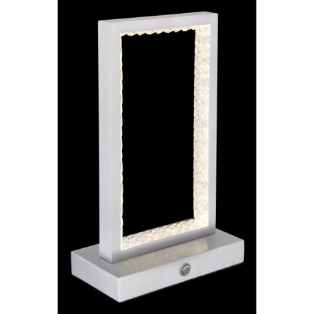 Nabíjateľná stolová lampa, hliník, akryl, čierny PVC kábel, dotykové zapnutie/vypnutie, plynulý doty 2