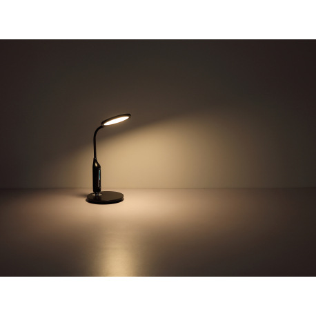 Stolná lampa plast čierny matný, chróm, plast satin, dotykové zapínanie/vypínanie, plynulé dotykové 7