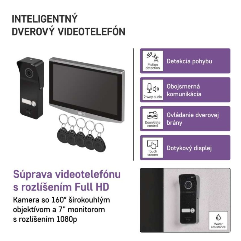 GoSmart Sada domáceho videovrátnika EMOS IP-750A s WiFi 1