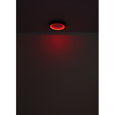 Stropné svietidlo, kov čierny matný, MDF so vzhľadom dreva, plast opál, stmievateľné, niekoľko úrovn 14