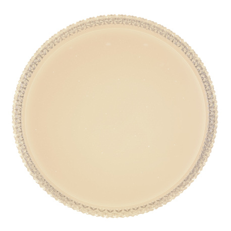 Stropné svietidlo, kov biely, akryl biely, priehľadné plastové krištále, zmena farby svetla pomocou 13