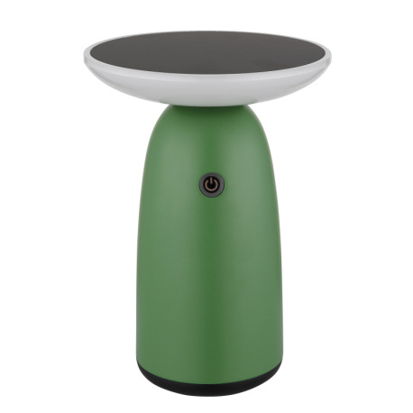 Solárne sv., hliník zelený matný, plast čierny matný/biely, dotykový stmievač, pamäť, bez adaptéra, 9