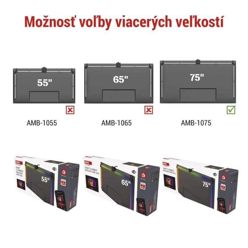 GoSmart Ambientné LED RGB osvetlenie za TV 75“ (189 cm) 6