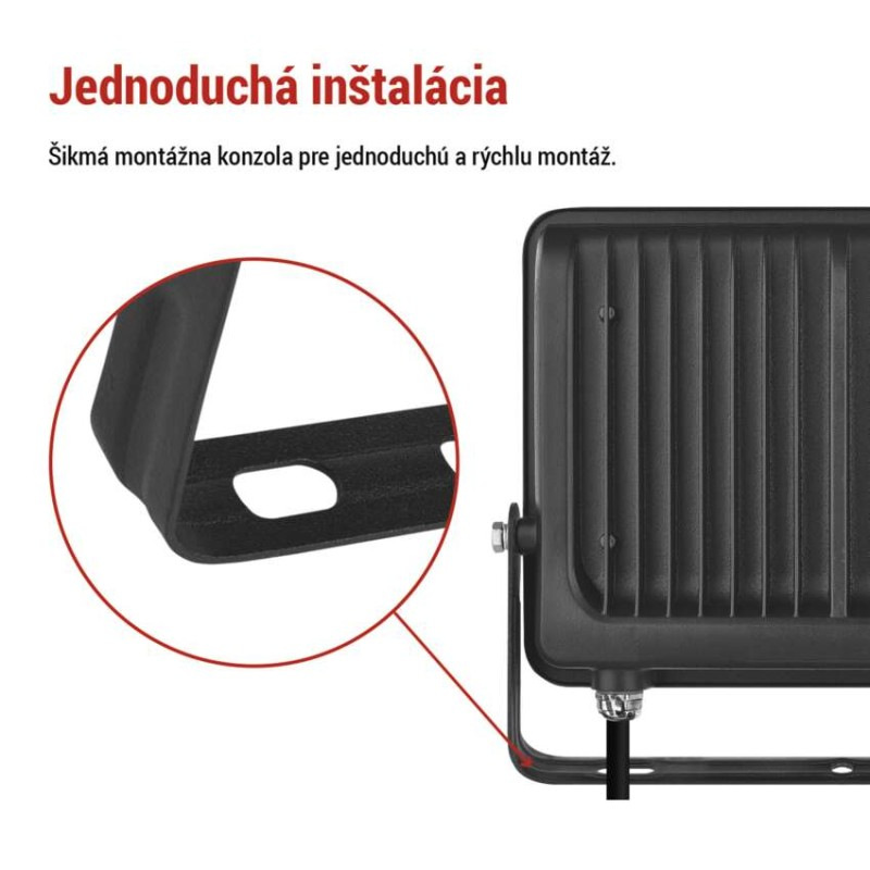 LED reflektor GLARO 100W, čierny, IP65, 10000 lm, neutrálna biela 7