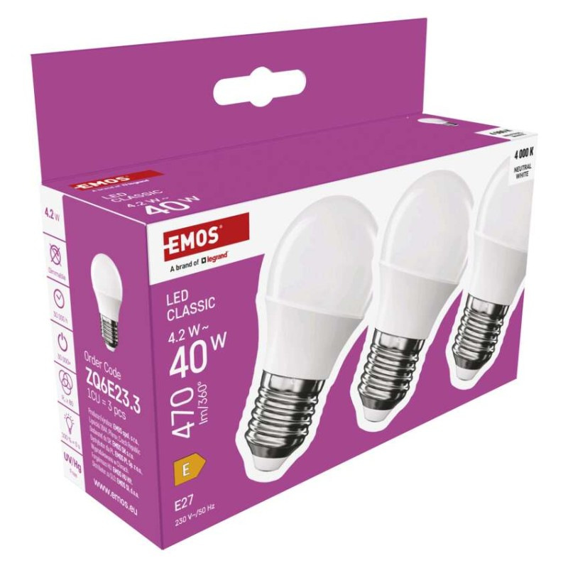 LED žiarovka Classic Mini Globe / E27 / 4,2 W (40 W) / 470 lm / Neutrálna biela 6