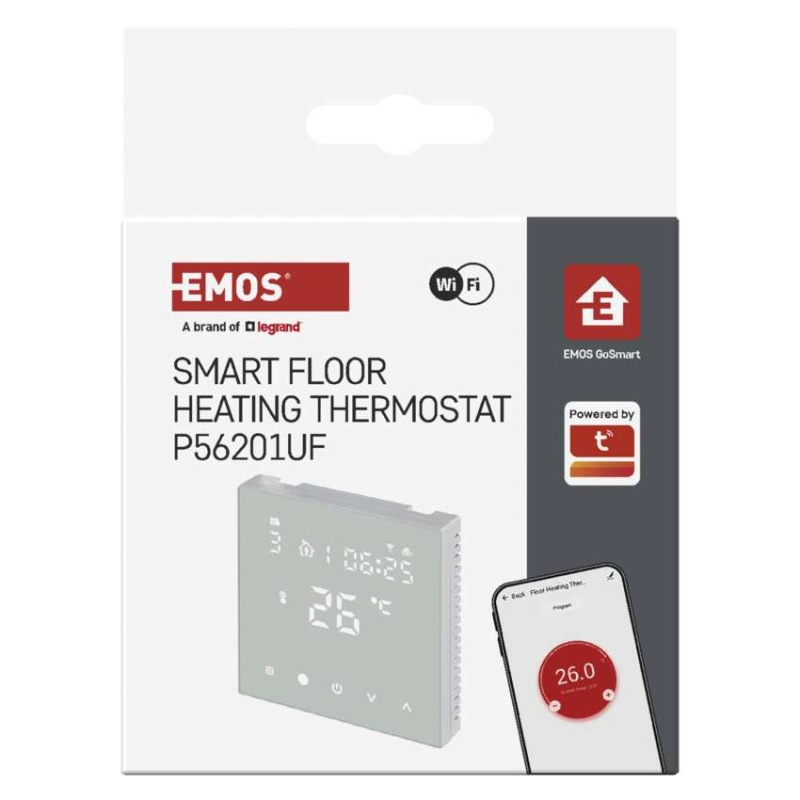 Podlahový programovateľný drôtový WiFi GoSmart termostat P56201UF 10