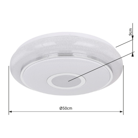 Stropné svietidlo, plast biely chróm, plast satinovaný, krištál akrylový, trblietavý efekt, 200-3100 13