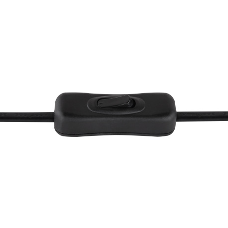 Stolová lampa, čierny kov, dymové sklo, vypínač, Ø 185, V: 450, bez žiarovky 1xE14, max. 40W 230V 8