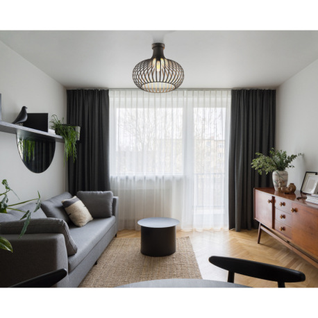 Stropné svietidlo, kov matný imitácia hrdze, ø: 400mm, V: 350mm, bez žiarovky 1xE27, max. 40W 230V 1