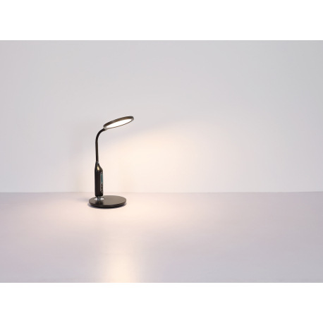 Stolná lampa plast čierny matný, chróm, plast satin, dotykové zapínanie/vypínanie, plynulé dotykové 8