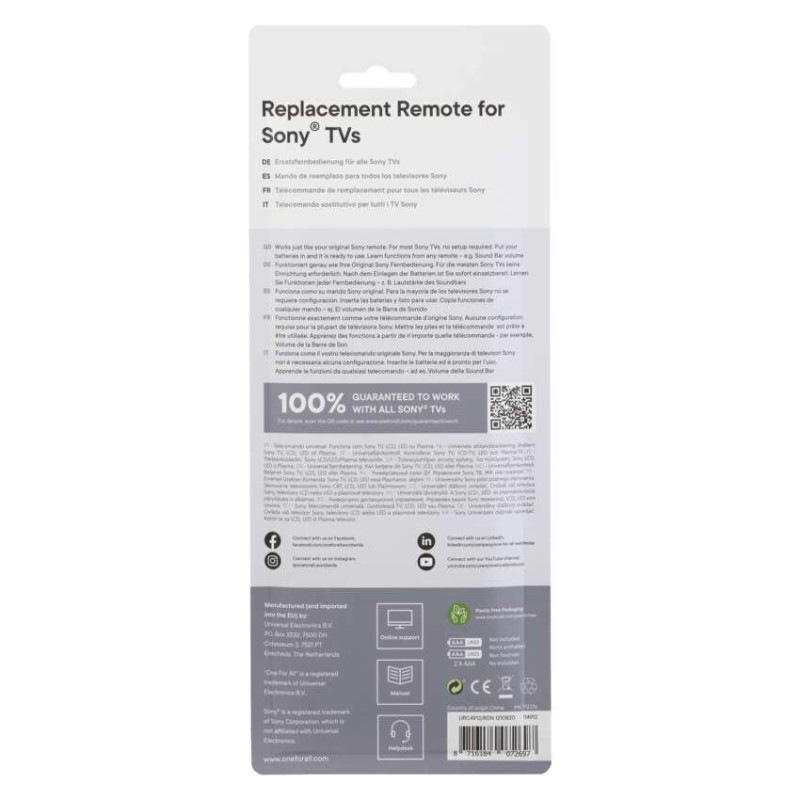 Ďiaľkový ovládač OFA pre TV Sony 5