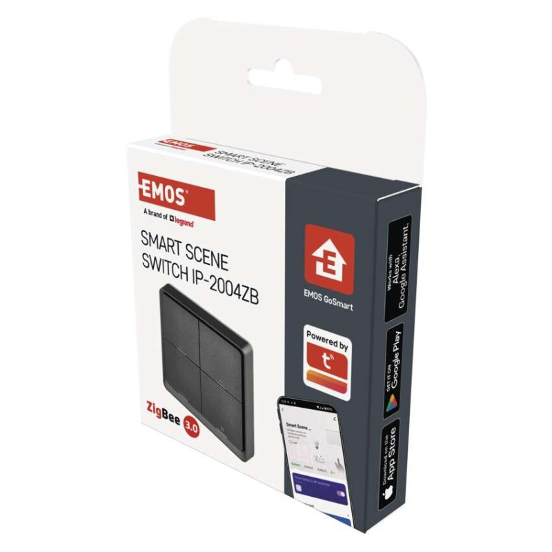 GoSmart Prenosný ovládač scén IP-2004ZB, ZigBee 3.0, 4-tlačidlový 9