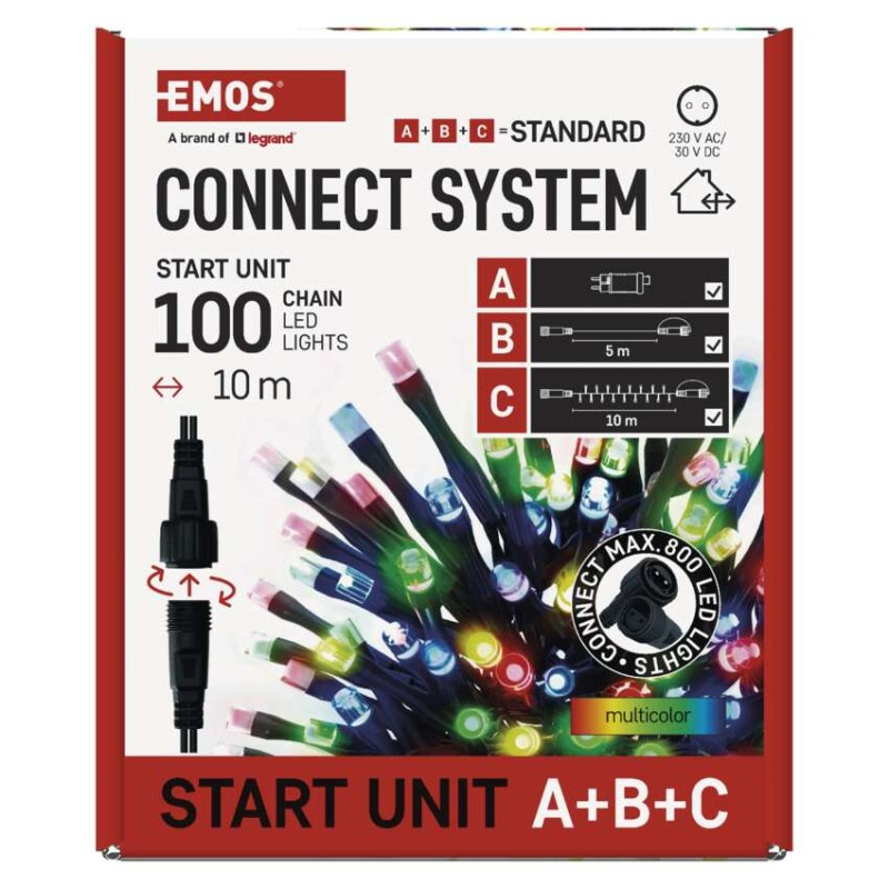 Základná sada pre spojovacie reťaze Standard, 10 m, vonkajšia, multicolor, časovač 11