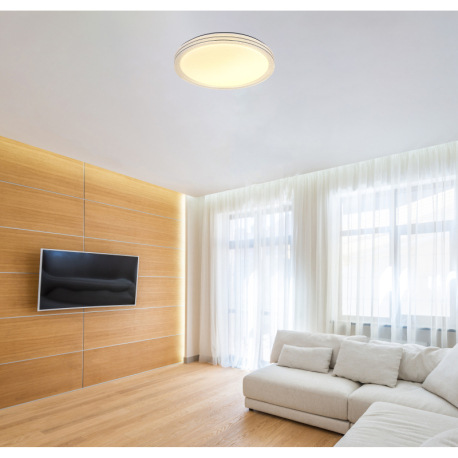 Stropné svietidlo, kov biely, plast biely s trblietavým efektom, plastové krištále číre, plastové oz 9