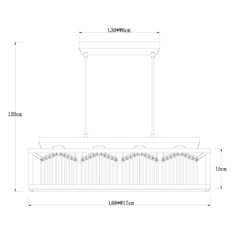 Závesné svietidlo kov čierny matný, sklenené kryštály dymovej farby, možnosť nastavenia výšky, DxŠxV 10
