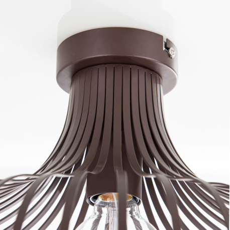 Stropné svietidlo, kov matný imitácia hrdze, ø: 400mm, V: 350mm, bez žiarovky 1xE27, max. 40W 230V 7