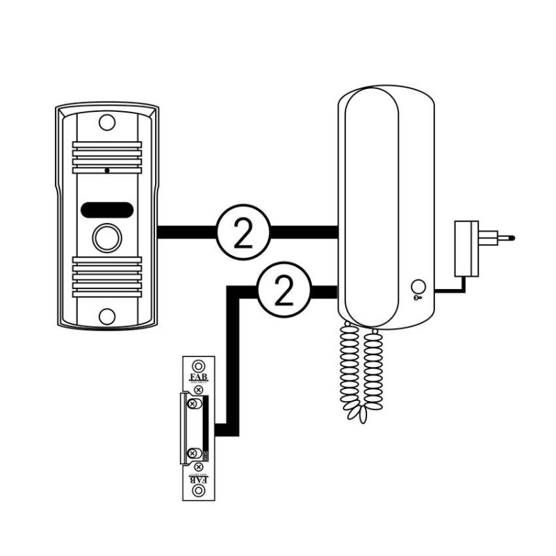 Sada domáceho audio vrátnika H1085, 1 účastník 11