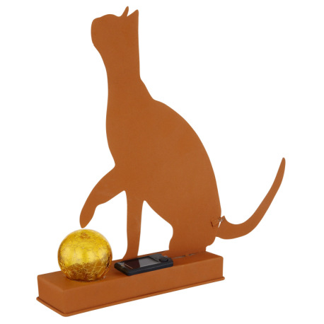 Solárne svietidlo, kov vo farbe imitujúca hrdzu, imitácia prasknutého skla, akumulátor AA 200mAh 1.2 3