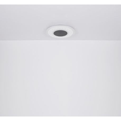 Stropné svietidlo, kov biely a čierny, akryl opál, stmievateľné, viackrokové ovládanie cez nástenný 11