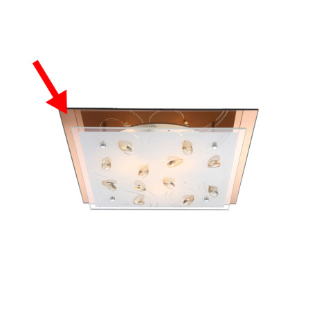 Náhradné sklo pre 40412-3, zrkadlové, 42x42cm