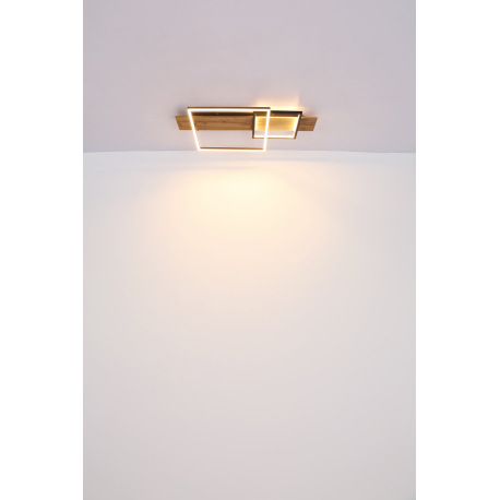 Stropné svietidlo kov čierny mat, MDF imitácia dreva, hliník čierny mat, plast opál, niekoľko úrovní 13