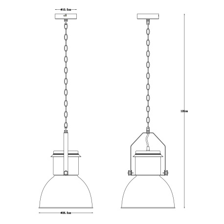 Závesné svietidlo, kov čierny, čierny textilný kábel, Ø 270, V: 1200, bez žiarovky 1xE27, max. 40W 2 4