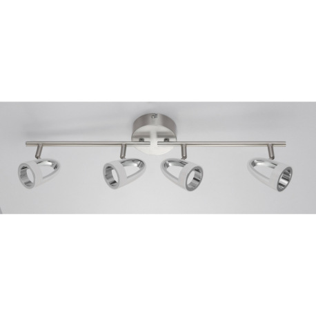 Stropné svietidlo, kov, nikel, chróm, satinovaný plast, nastaviteľné ramená, DXV: 630x170, vrátane 4 5