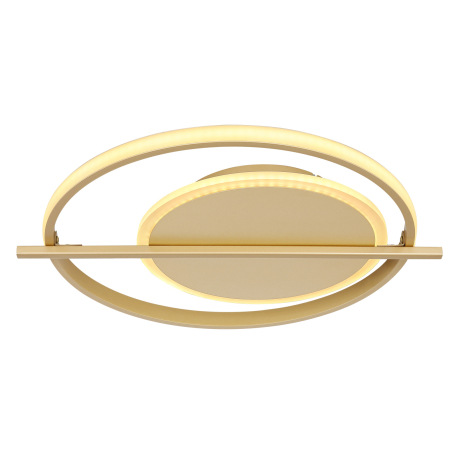 Stropné svietidlo kov zlatej farby, hliník zlatej farby, plast biely, DxŠxV: 400x360x50mm, LED 36W 2 3