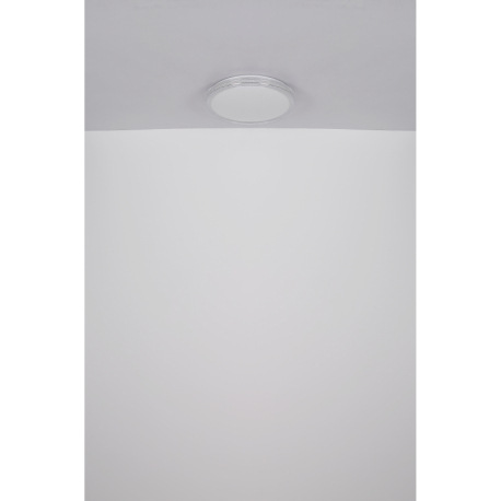 Stropné svietidlo, kov biely, plast biely s trblietavým efektom, plastové krištále číre, plastové oz 15