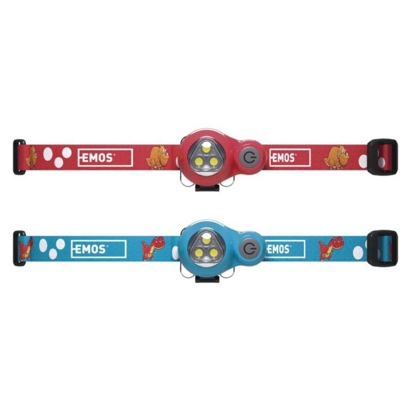Detská LED čelovka Dino, 2× CR2032, 8 ks, display box 3