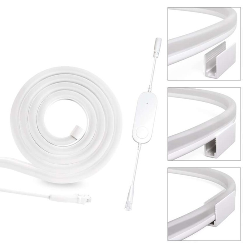 GoSmart Flexibilný LED pásik NEON biely, 3 m, 23 W, RGBIC stmievateľný, WiFi 14