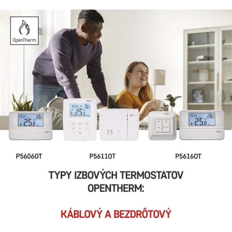Izbový programovateľný bezdrôtový OpenTherm termostat P5611OT 2