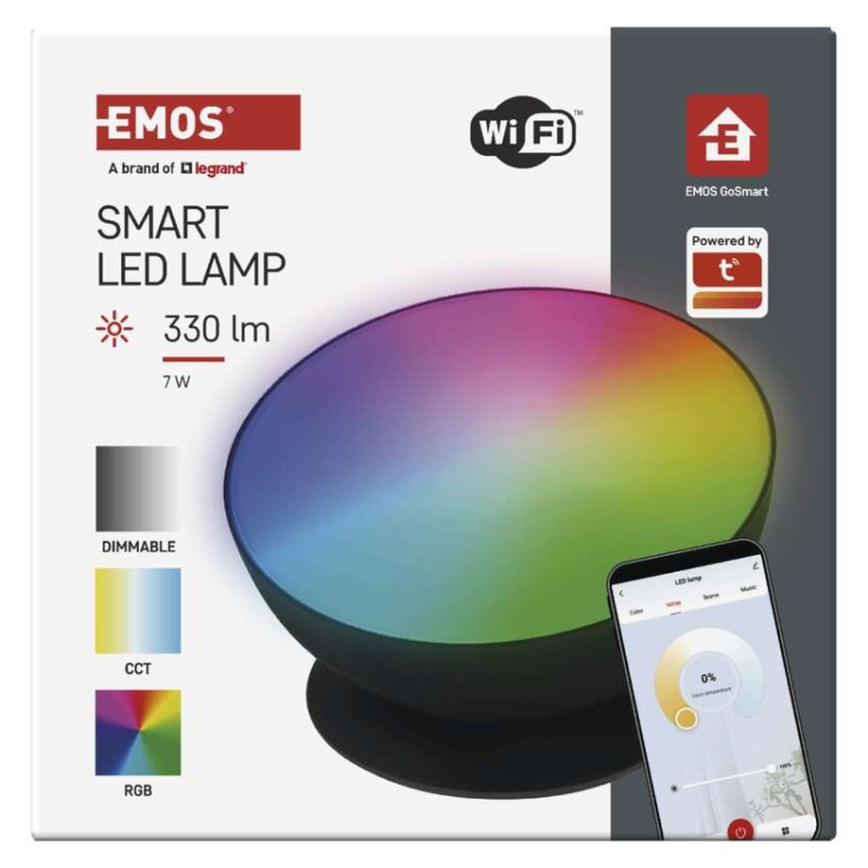 GoSmart LED ambientná lampa, čierna, teplá biela–studená biela/ RGB, WiFi 9