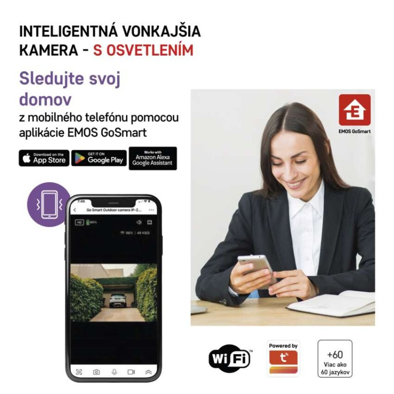 GoSmart Vonkajšia otočná kamera IP-310 TORCH s WiFi a svetlom, čierna 2
