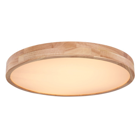 Stropné svietidlo, kov biely, prírodné drevo, plast biely, funkcia pamäte, stmievateľné, diaľkové ov 12