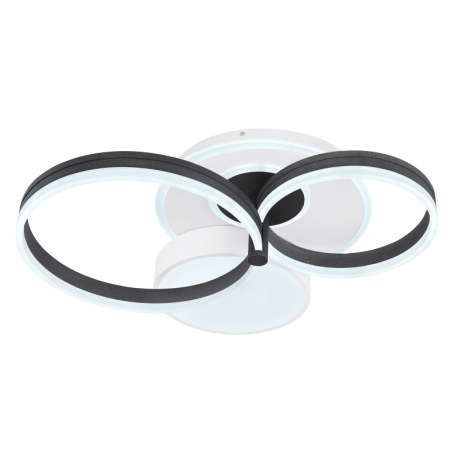 Stropné svietidlo, kov biely/čierny, akryl biely, stmievateľné, prepínanie funkcií nástenným vypínač 5