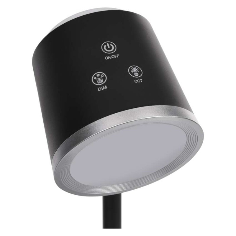 LED stolná lampa ABBIE, dobíjacia, čierna 13