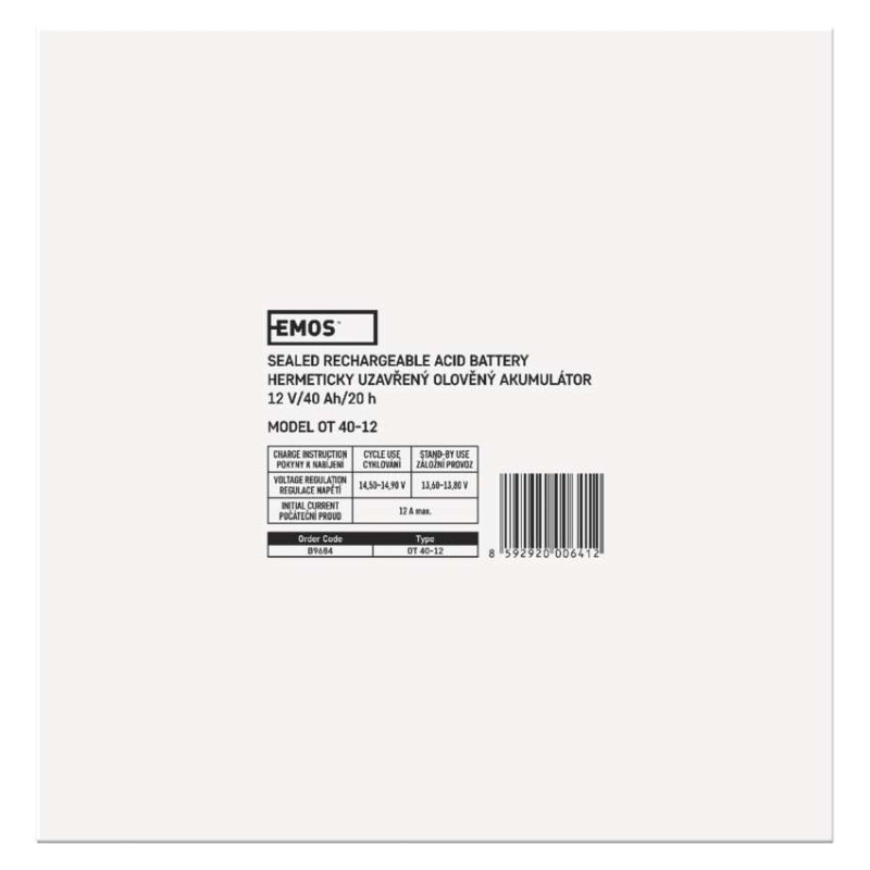 Bezúdržbový olovený akumulátor 12 V/40 Ah M6 4